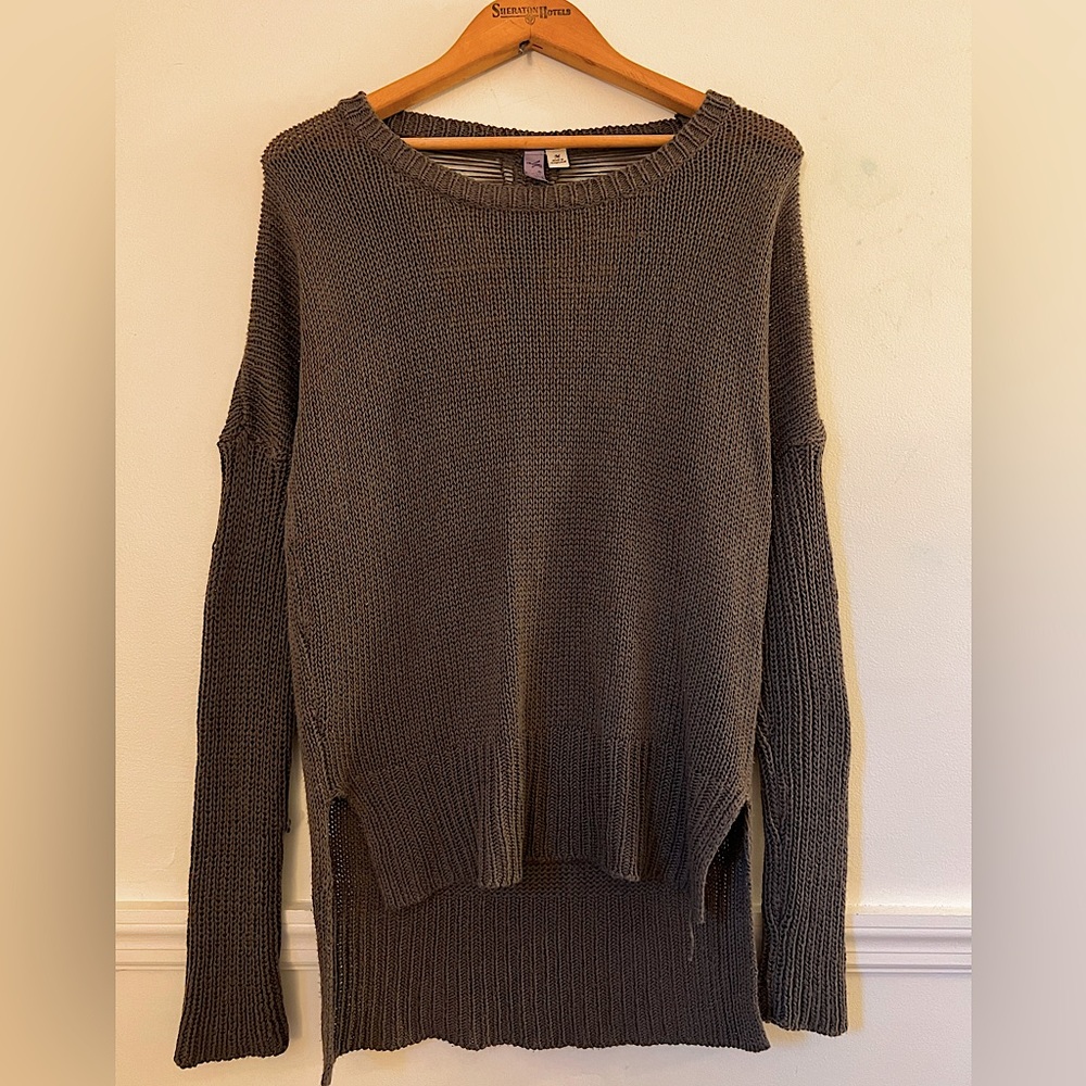 Knit Olive Sweater- Francesca’s